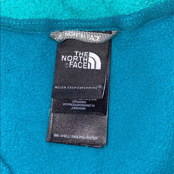 The North Face teal 1/4 zip fleece pullover - Picture 5 of 7